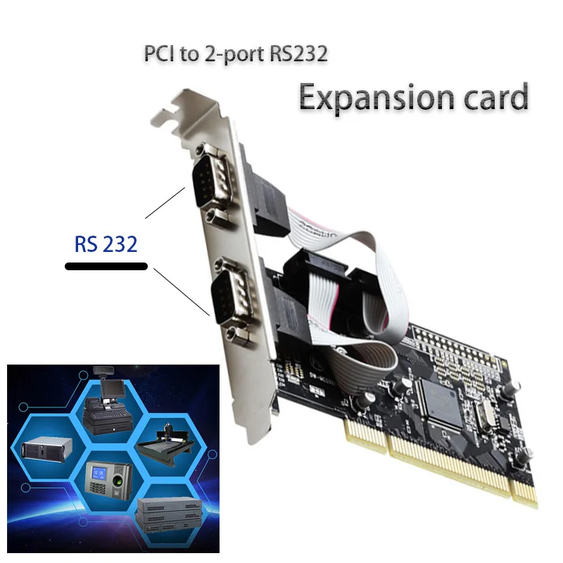 Plug and Play game Expansion Serial Card Adapter High Speed PCI Expansion Card PCI to Serial Port RS232 PCI Serial Port Adapter