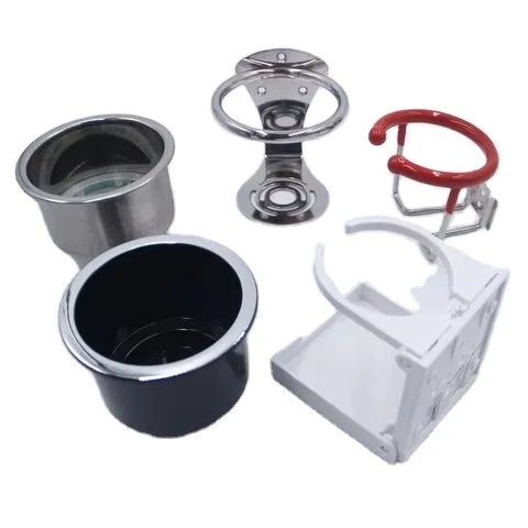 

Marine Plastic Black White Stainless Steel 304 316 Cup Holder With Light Adjustable Folding Cup Holder For Boat Yacht Kayak