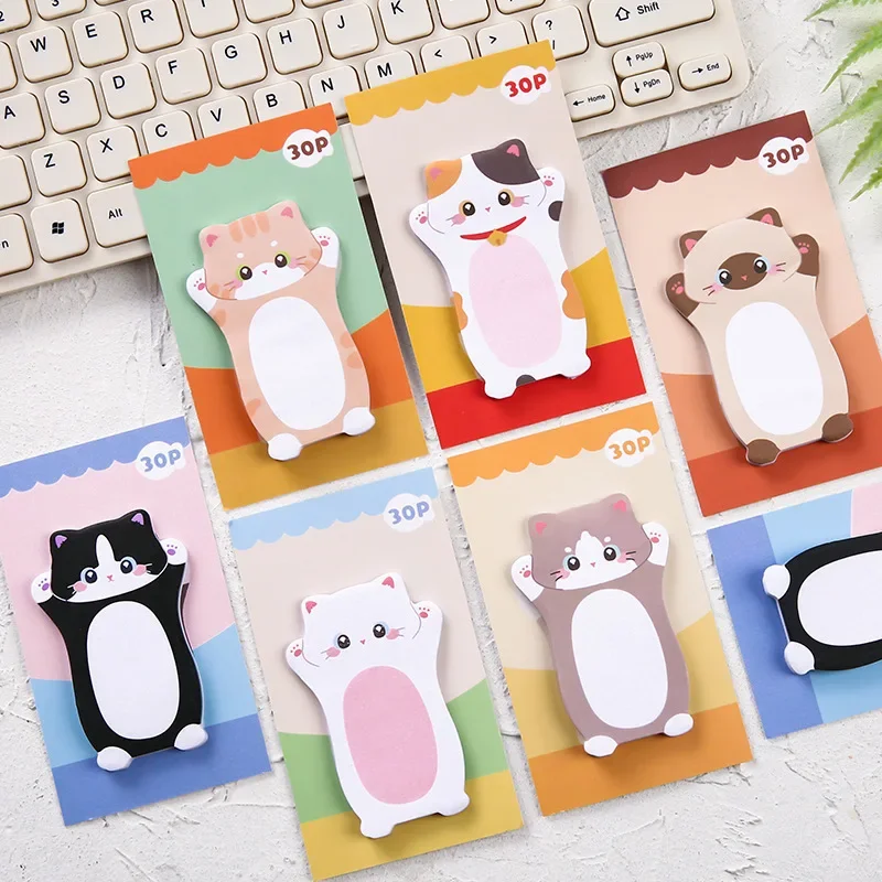 36pcs /lot Creative Cat Paw Memo Pad Sticky Notes Cute N Stationery Times Label Notepad Bookmark Post School Supplies