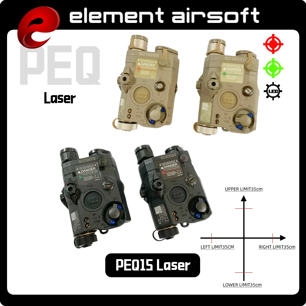 

Element PEQ-15 Открытый Тактический Батарейный Короб Освещение Стробоскоп Лазерный ИК-фонарик с Крысиным Хвостом