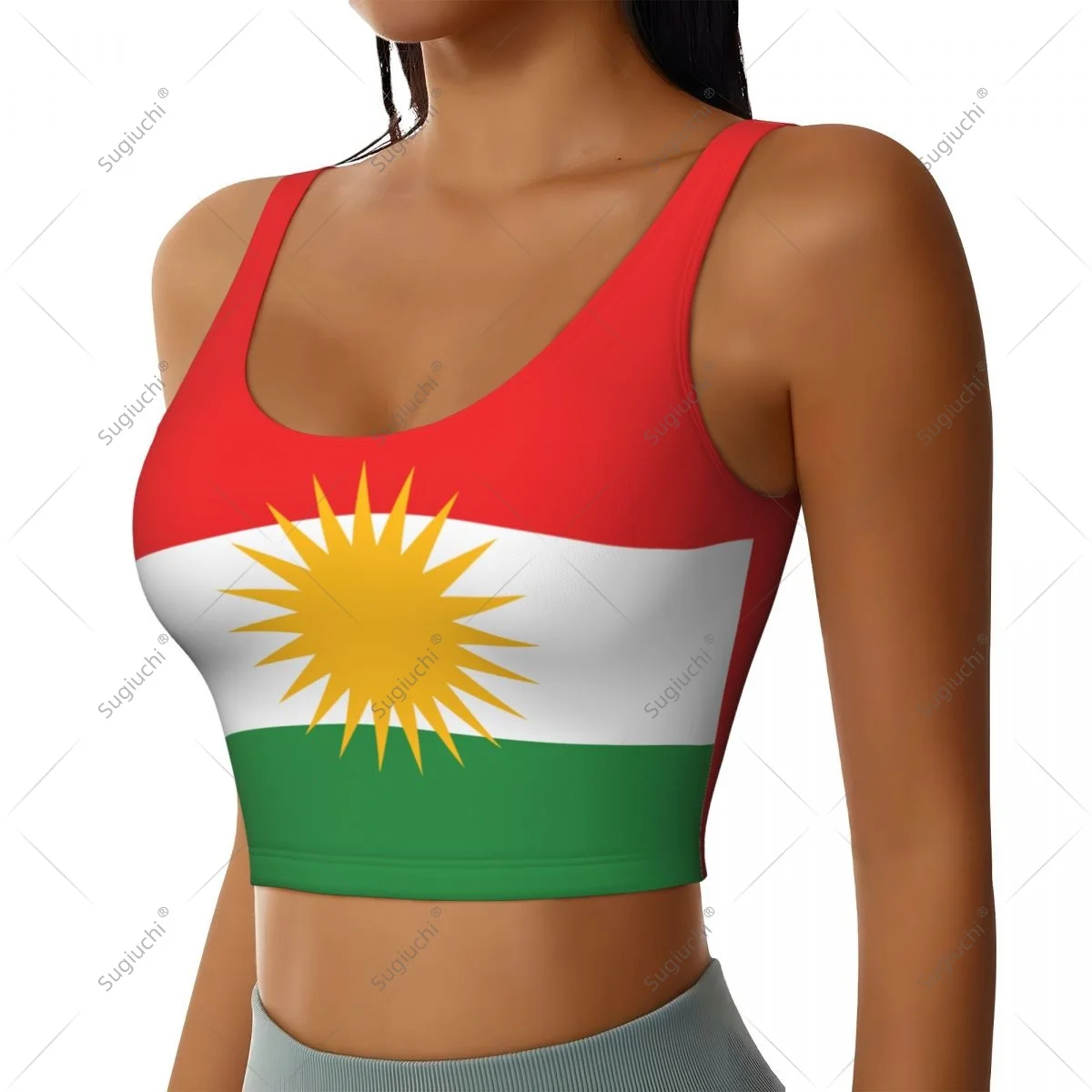 Kurdistan Flag Women Girl Activities Sports Vest for Female Yoga Vest Workout Vest Lightweight Trendy