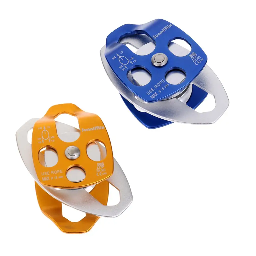 

Outdoor Sports 32KN Double Pulley for Hauling System Rock Climbing Rappelling Caving Dragging Caving Equipment