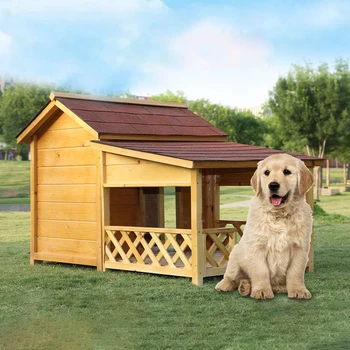 Modern Solid Indoor Luxury Wooden Pet House  Furniture Dog Bed Wood Dog House