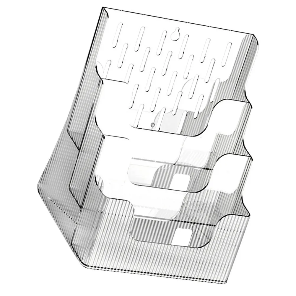 حامل ملفات شفاف لسطح المكتب مقاس A4 منظم ورق تصميم مائل رف مستندات لمجلة غرفة الدراسة المدرسية والمكتبية