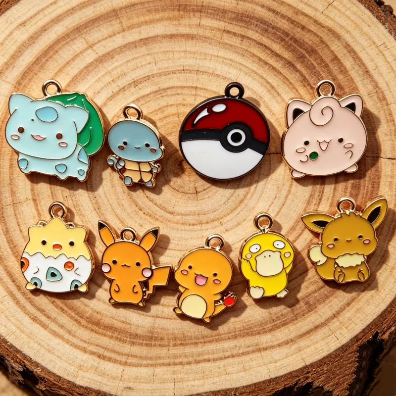 10PCS alloy drip oil cartoon animal pendant, DIY jewelry making earrings, keychain accessories