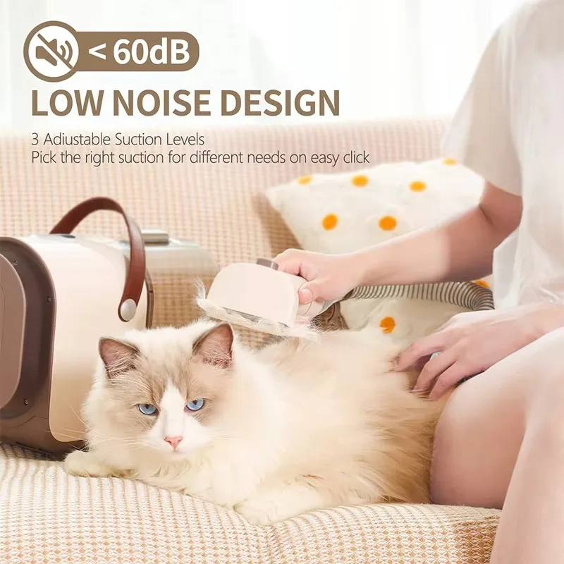 Wholesale Price Multifunctional Pet Vacuum Cleaner Dog Cat Hair Remove 2L Dust Cup 6 in 1 Dog Grooming Vacuum Cleaner Kit