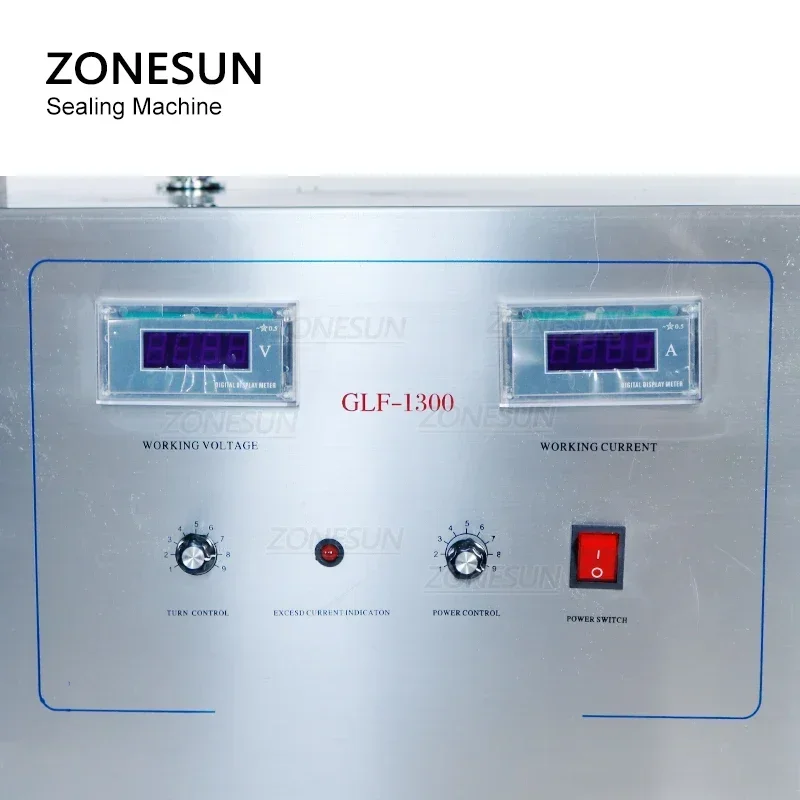 ZONESUN ZS-FK1300 Máquina automática continua de sellado de botellas de papel de aluminio Sellador de tapas de viales de alta velocidad 10-70 mm