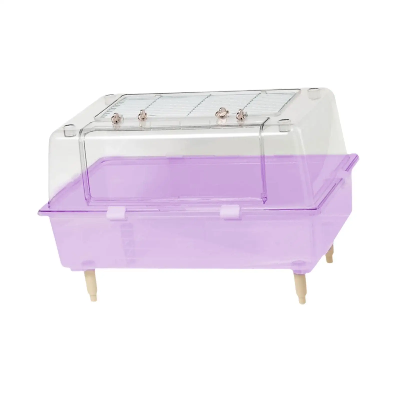 Transparent Hamster Cage Portable Openable Top Clear Hamster Habitat Box Pet Enclosure Small Animal Cage Rats Sugar Glider Mice