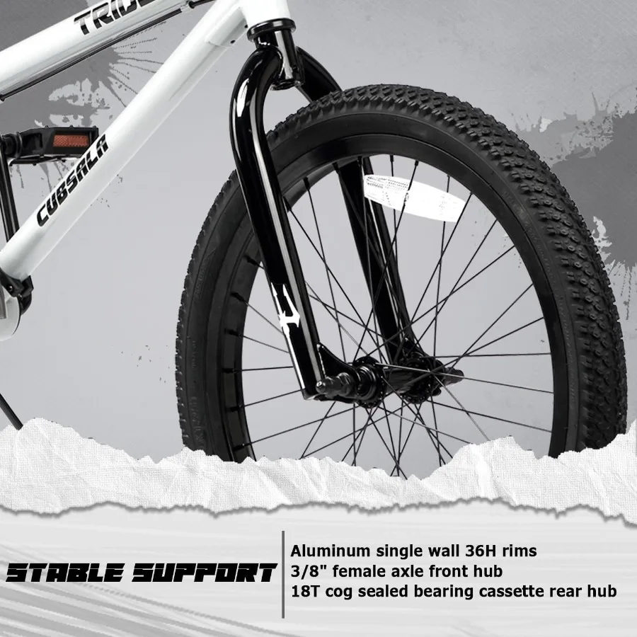 دراجة سباق BMX مقاس 20 24 26 بوصة للمبتدئين من المستوى إلى المتقدمين مع أوتاد تصميم إطار متين وخيارات ألوان متعددة Suita #3