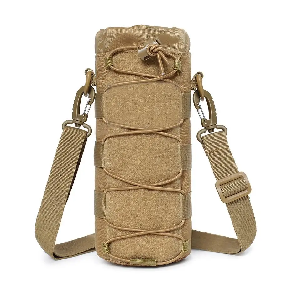 تسلق الجبال في الهواء الطلق، المشي لمسافات طويلة، حقيبة تخزين زجاجات المياه بكتف واحد، معلقة على الخصر MOLLE، حقيبة خصر متعددة الأغراض