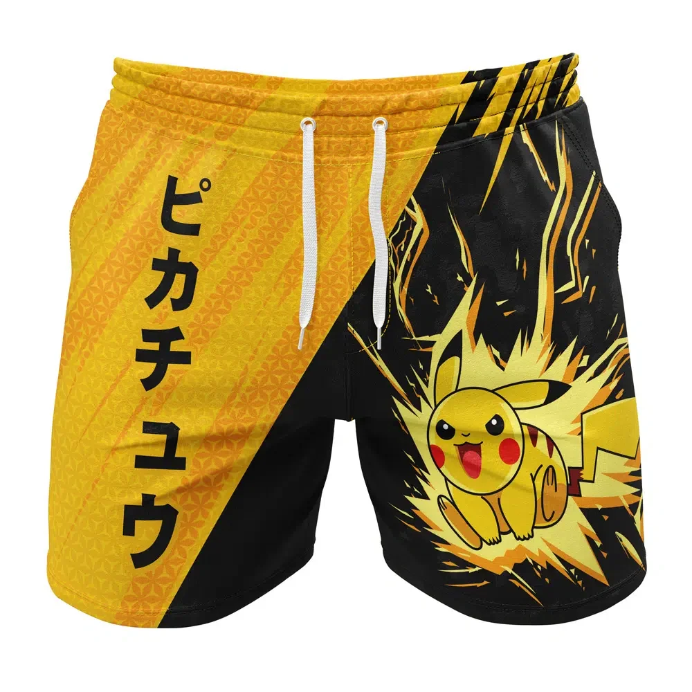 Anime pants 3D digital printing summer men's fitness shorts quick-drying mesh shorts sports and leisure