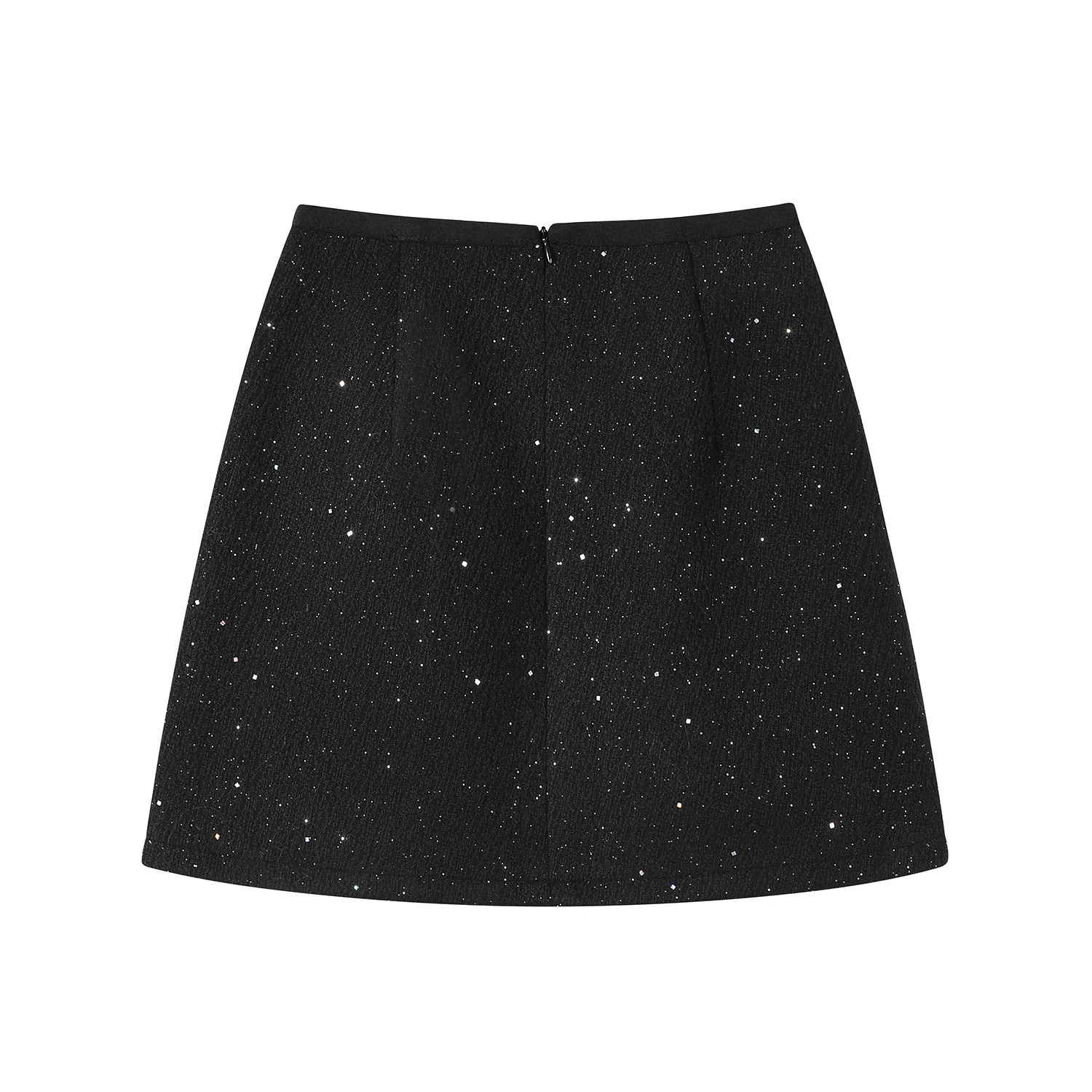 Jesienno-zimowe spódnice damskie z wysokim stanem, w stylu vintage, wełniane, o kroju litery A, z zakładką, nowość 2025, luźne, codzienne, z zamkiem błyskawicznym z tyłu, seksowne mini spódniczki damskie.