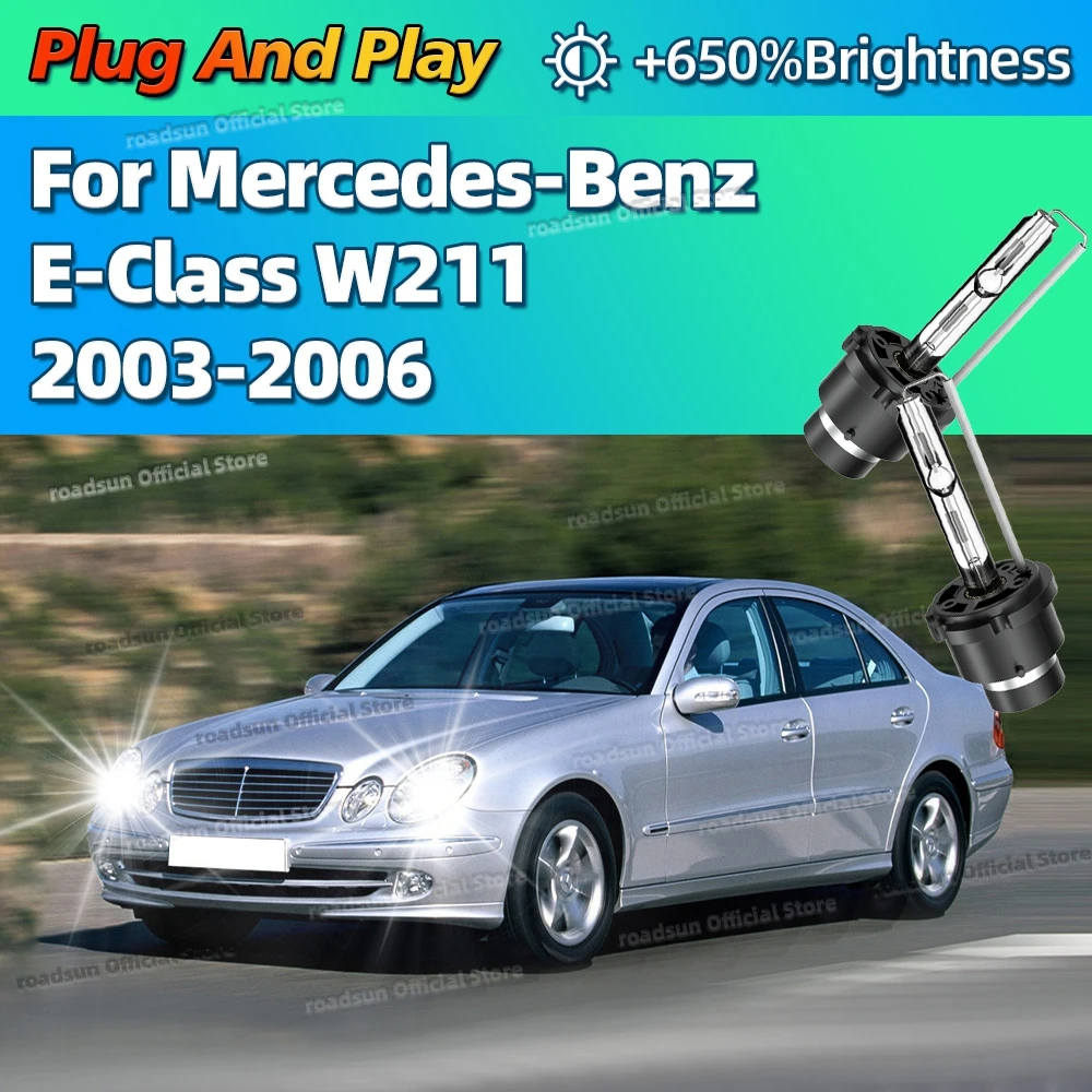

Xenon 35W 6000K White Car HID Headlight Replace D2S Light Bulbs For Mercedes Benz E Class W211 2003 2004 2005 2006