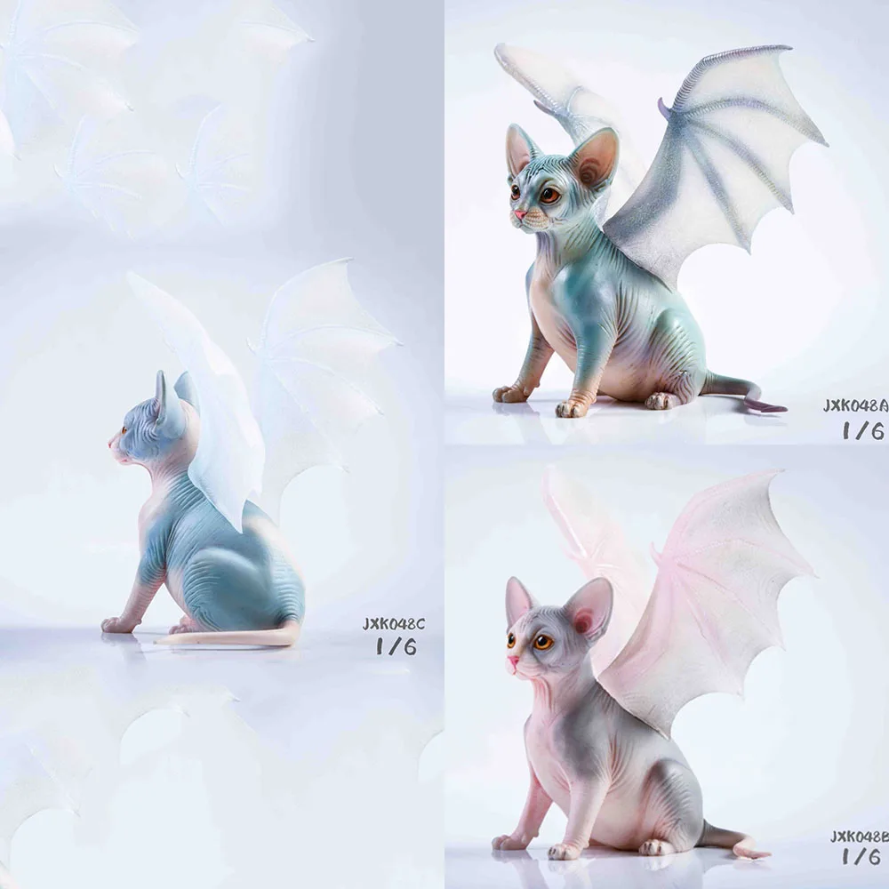 

JXK048 JXK 1/6 Scale Bat Cat Model Dolls Sphinx Hairless Cat Ornaments Creative Animal Scene Accessory for 12" Action Figure