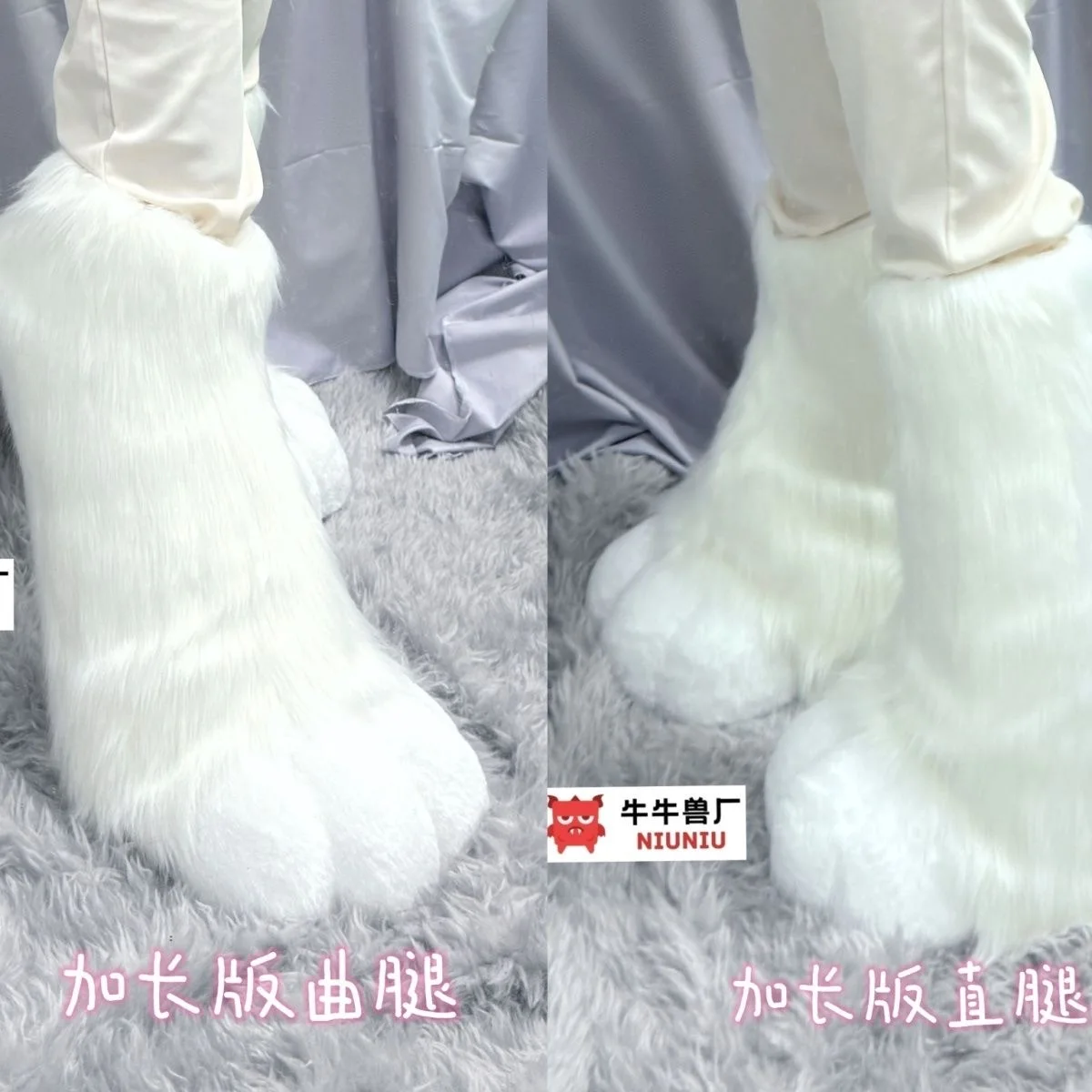 Kigurumi Fursuit Costume Foot Cat Claw Furry  Outdoor Shoes Two-Dimensional Fox Fur cosplay Cat Beast Shoes Original Furry Cheap