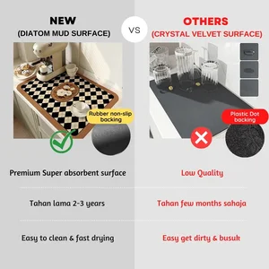 PLACEMAT BAR DIATOMITE, Dish Roofing, Multi Color, Fast Drying, Absorbent, Non -slip, 1PC 6 Main Sales Table Carpet - №1