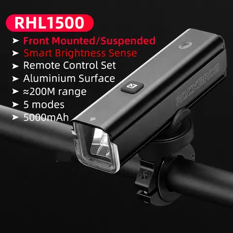 1500L Bike Headlight USB Rechargeable ROCKBROS