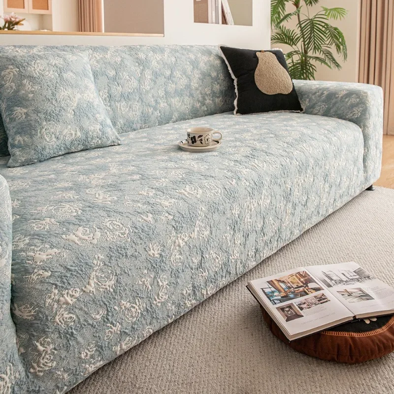 1pcs Anti Cat Scratch Jacquard Sofa Cover Simple Design New Four Seasons Universal Sofa Covers All Inclusive Sofa Anti Slip Pad