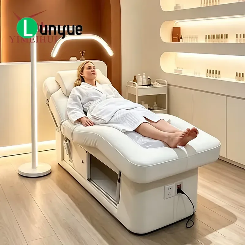 2 Motor Electric Facial Massage Bed Deluxe Spa Beauty Bed with Water Filling Cushion for Professional Beauty Treatment