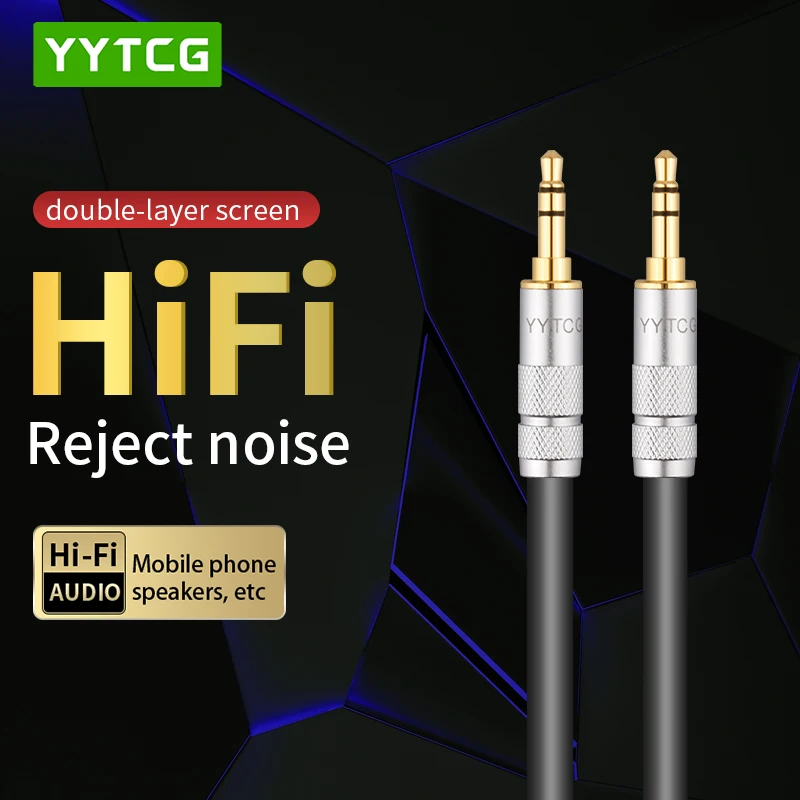 YYTCG Aux Jack kabel 3.5mm Audio jack kabel 3.5mm głośnik jack kabel Samsung Xiaomi Redmi jbl słuchawki samochodowe Aux jack cabl