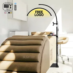 2025 Free LOGO Professional Half Moon Lash Light LED Ring Light Photography Lashes Lamp for Lash Extensions Bed Tattoo Beauty