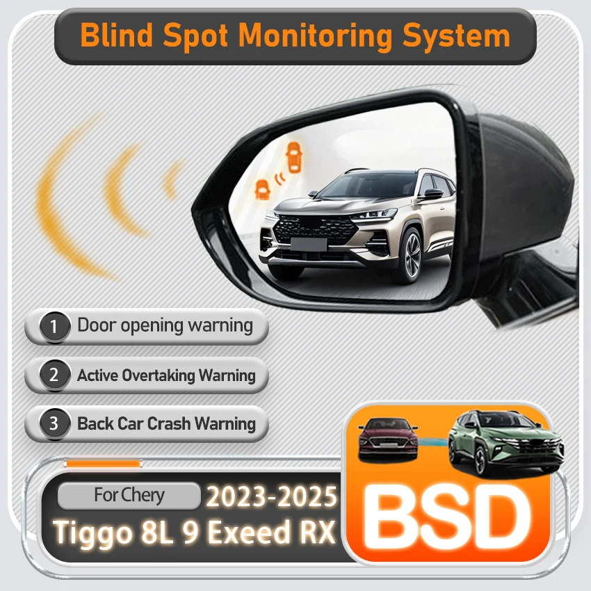 Car Radar Detector For Chery Tiggo 8L 9 Fulwin T6 T9 T10 Exeed RX 2023 2024 2025 Alarm Blind Spot Detection System BSD BSM BSA