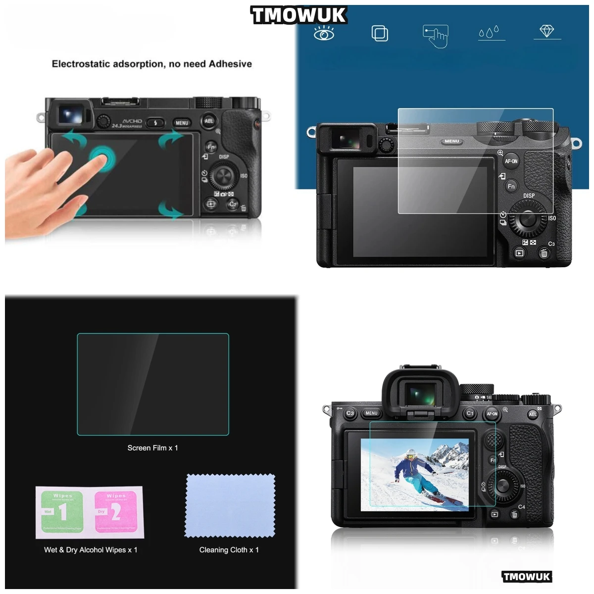 

Precise Touch Tempered Glass Film For Sony A6700 A6400 A6300 A6000 A5000 Camera Display Screen