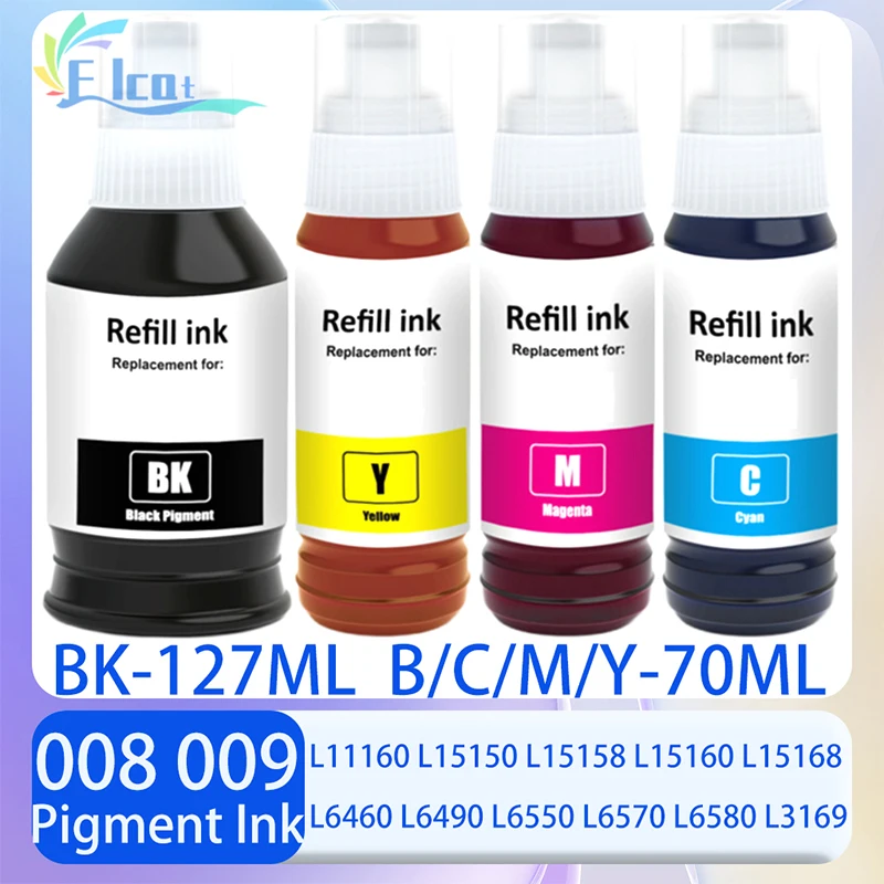 

Чернила 008 009, совместимые с пигментными чернилами Epson 009 T009, совместимые с чернилами для принтера Epson L11160 L15150 L15158 L3163 L3166 L3167