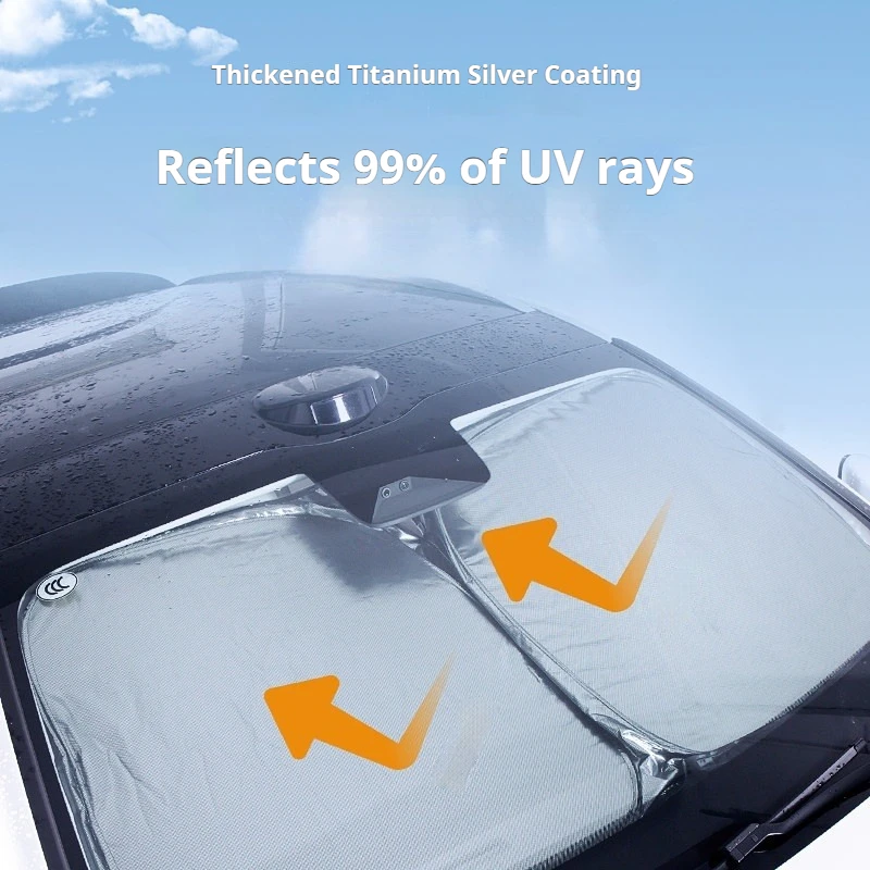 

For ZEEKR 7X Car Windshield Sun Shade Cover Foldable Front Window Sun Visor Blocks UV Refletive Car Parasol Sunshade Accessories