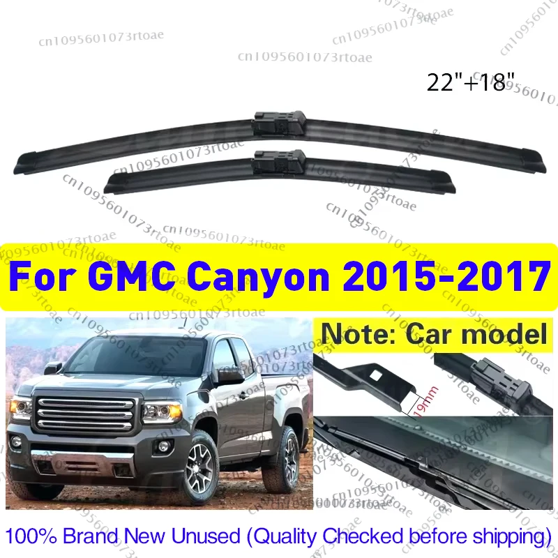 

For GMC Canyon 2015 2016 2017 Car Front Wiper Blades Windshield Windscreen Front Window Rain Brush 22"+18" Car Accessories