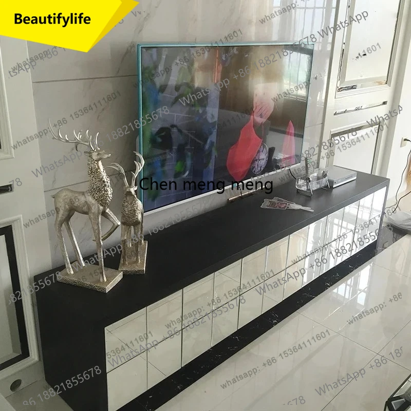 M07 European fashion mirror TV cabinet living room audio-visual cabinet neoclassical postmodern, can be customized