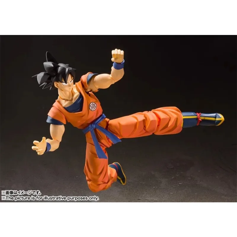 Bandai-Figurines d'anime Dragon Ball Z, S.H.Figuarts, Son Gokou A Saiyan Wersur la terre, modèle de jouets, en stock, original