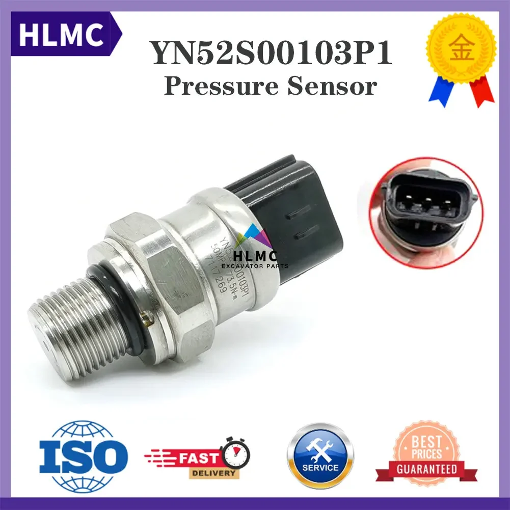 Machinery Parts High Oil Pressure Sensor YN52S00103P1 For Kobelco SK200-5 SK200-6 SK200-8