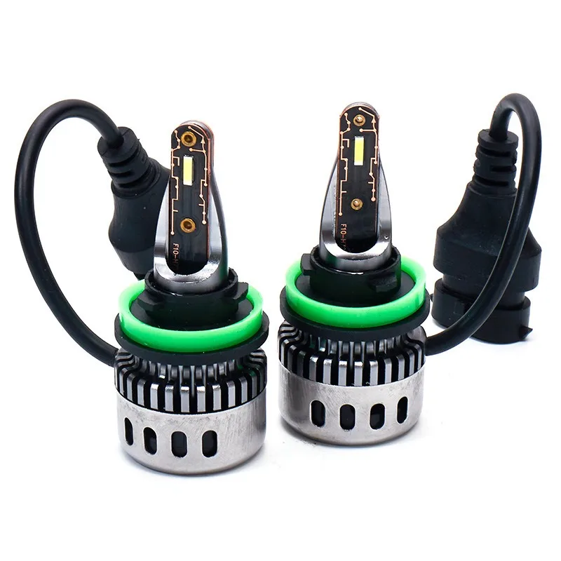 F10 Car LED Headlight Bulb H1 H4 H7 Hi/Lo Beam Waterproof High Brightness Cooling Front Light Retrofit Car Lamp