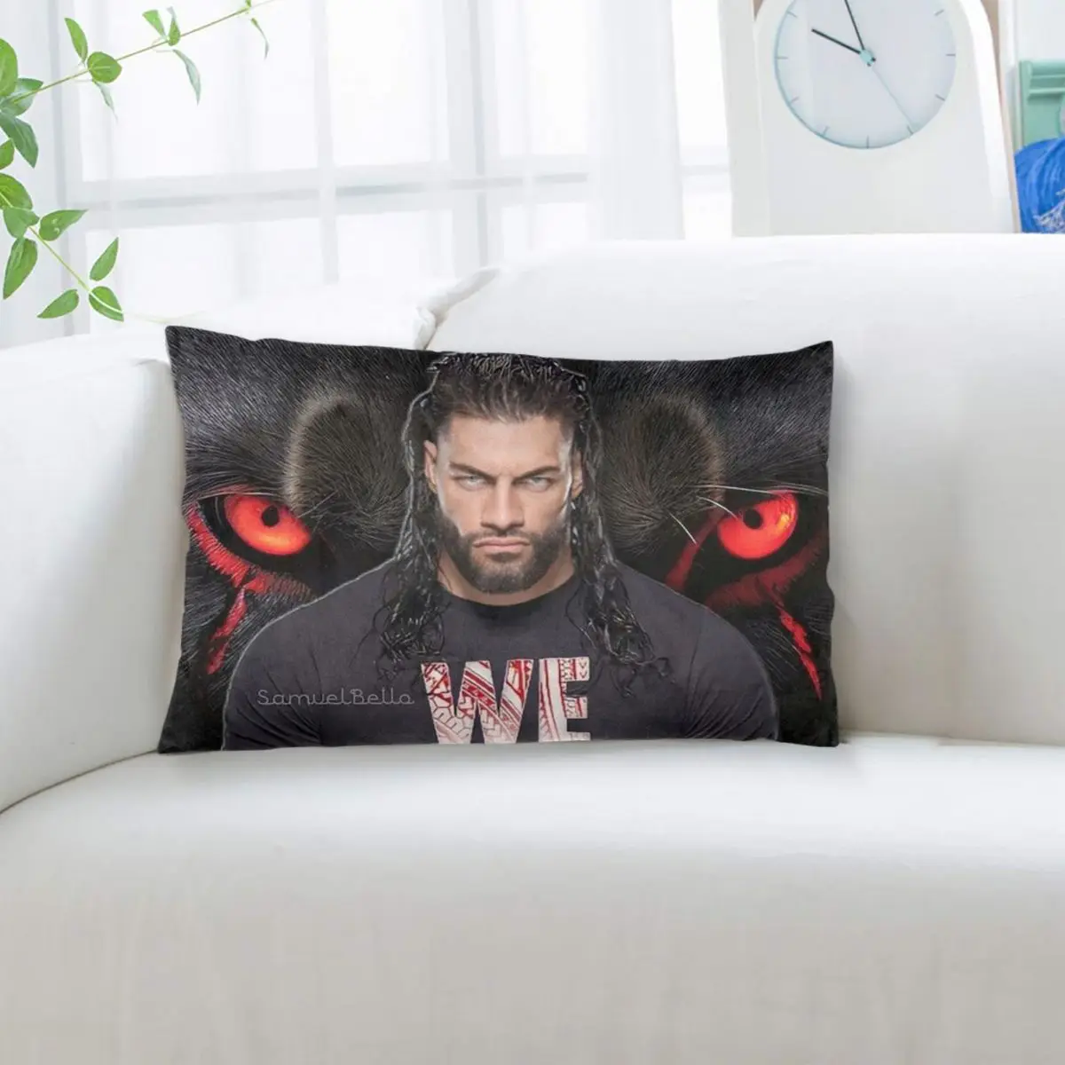 Wrestler Roman Reigns Wrestling Rectangle Pillowcase Cushion Cover Decorative Bedroom Bed Home Comfort Throw Pillow