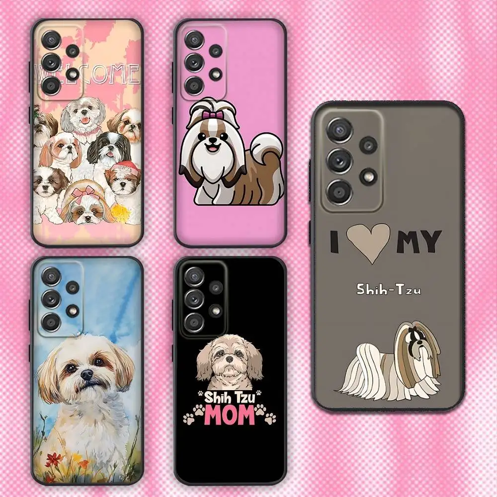 

Shih Tzu Painting Cute Phone Case For Samsung Galaxy A13,A21s,A22,A31,A32,A52,A53,A71,A80,Soft Black Shell