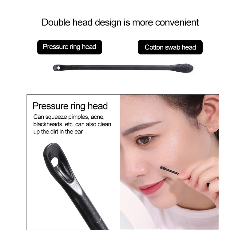 

10/20/30Pcs Squeezing cotton swab Disposable Ear Cleaner Cotton Swab Ear Cleaner Squeeze Blackheads Acne Clean Earwax Earpick
