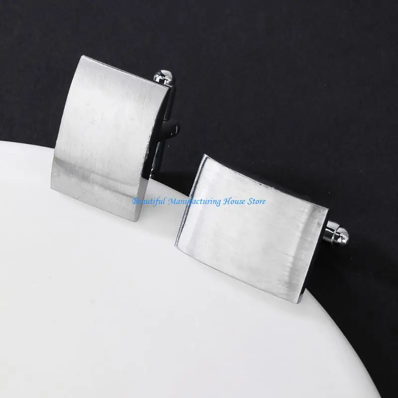 

E56A Sturdy Copper Cufflinks For Business Men Polished Corrosion Resistant Dress Shirt Accessories With Storage Box