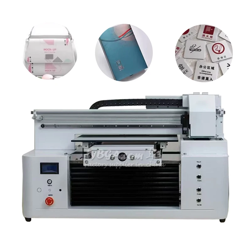 LY Inkjet Printer 5060 Dual-Head UV Printing Marking Machine Work Size 500*600 MM CMYK White Color Simultaneous Printing