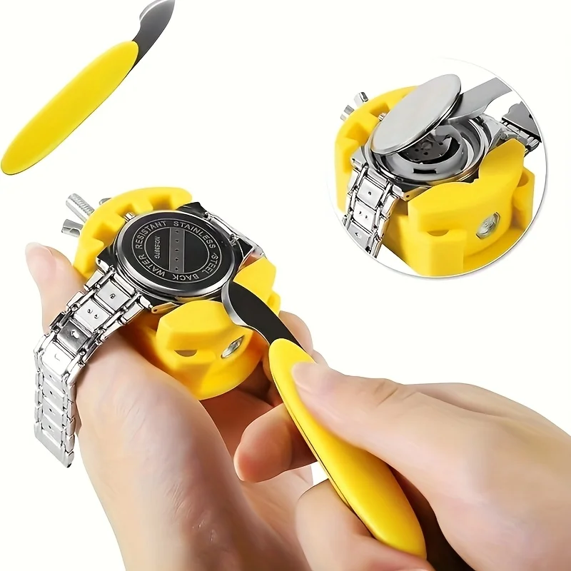 4pcs/set Professional Watch Back Removal Tool, Pry Watch Back Case Opener, Watch Battery Replacement Set, Watch Repair Kits
