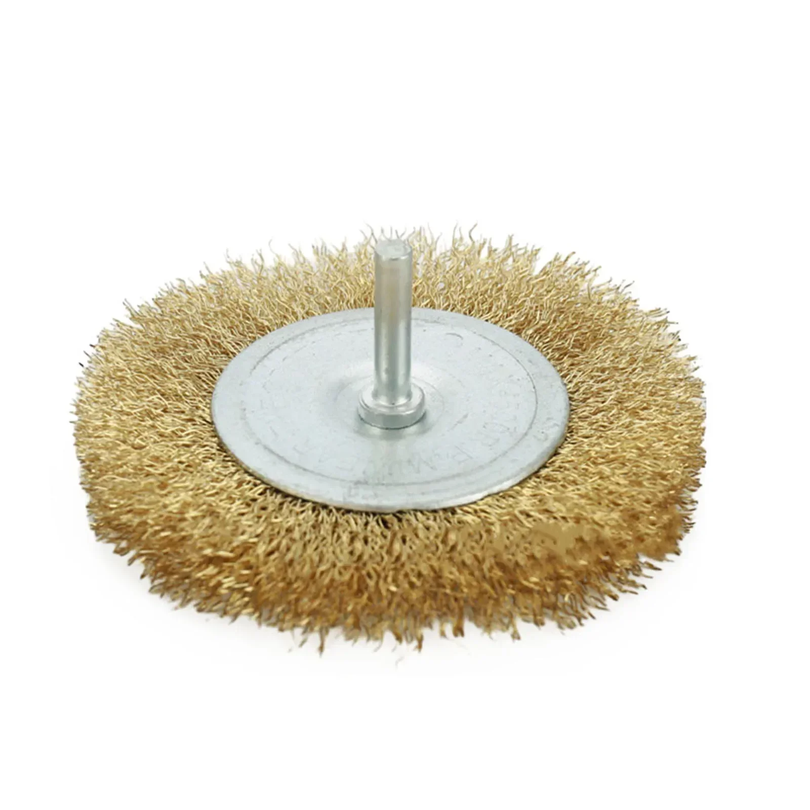 6mm Wire Wheel Brush Copper Plating Stainless Steel Wire T-brush Shank Copper Plating Grinder Rotary Tool For Drill Attachment