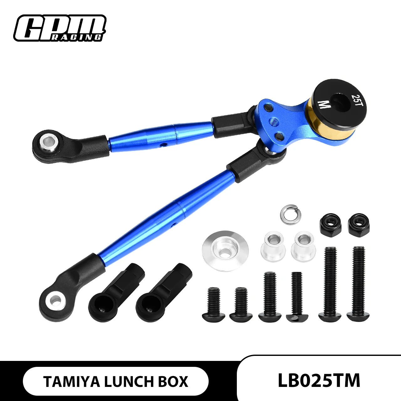 

GPM Aluminium Hi-Torque Servo Saver 25T With Tie Rod For TAMIYA Lunch Box