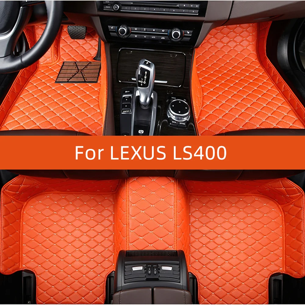 Custom Leather Car Floor Mat For LEXUS LS400 1996 1997 1998 1999 2000 Car Mat Interior Accessories multicolor