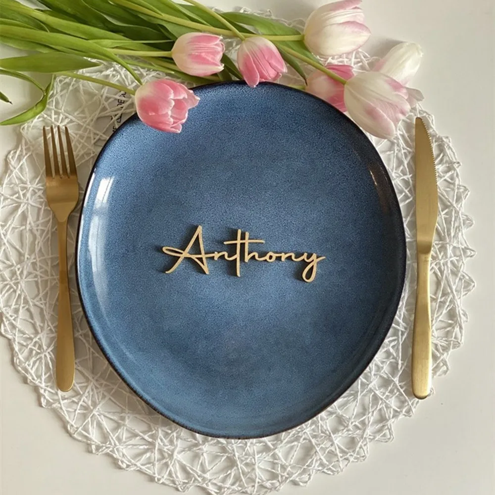 

Custom Stainless Steel Wedding Place Name Tags Laser Cut Place Setting Cards Names Table Decor Personalized Gifts