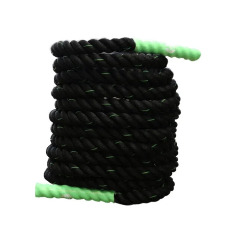Customized Gym Heavy Battle Rope Fitness Training 9m Nylon Protective Sleeve Shake Wave Combat Exercise Training 50mm Diameter