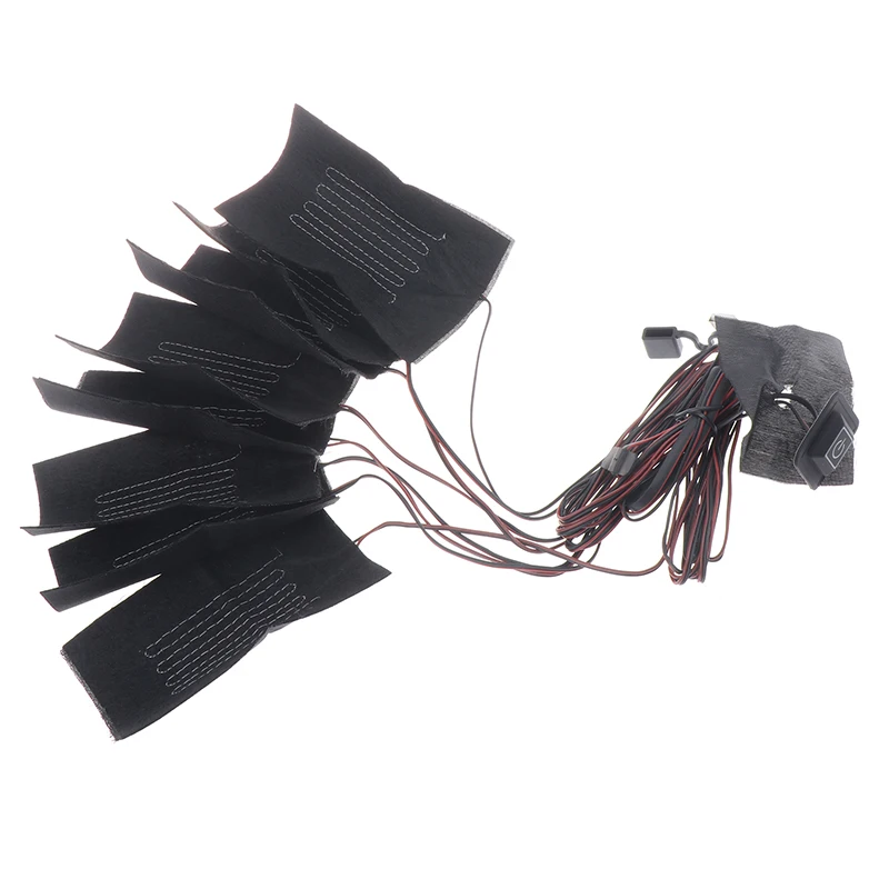 Almohadilla calefactora de ropa USB 8 en 1 con hoja calefactora eléctrica de temperatura ajustable de 3 engranajes almohadilla calefactora de 5V para chaleco y chaqueta