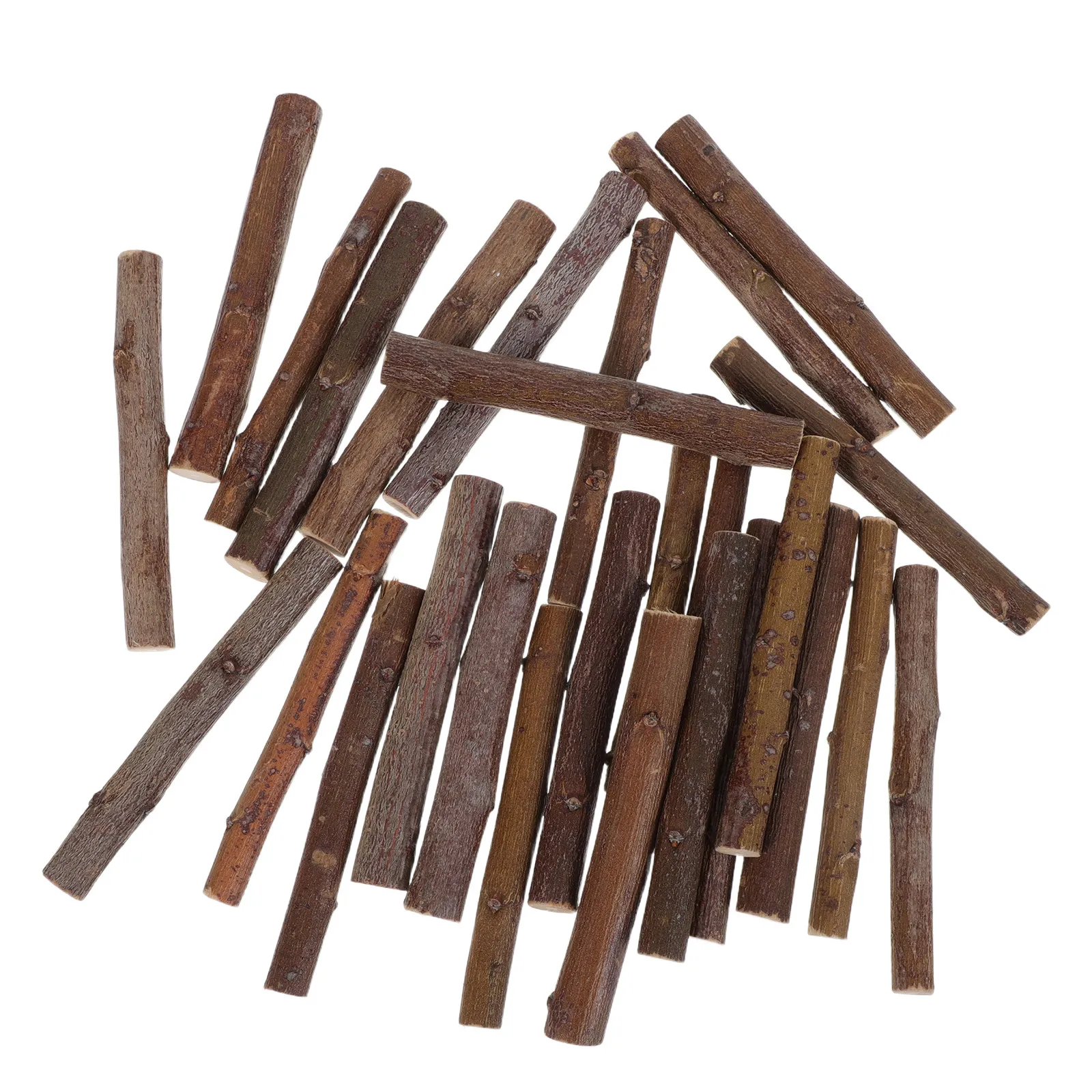 1Set Wooden Rustic Sticks Craft Twigs 8Cm 0.3-0.4 Inch Diameter Natural Wood Logs for DIY Holiday Decorations Wedding Rustic