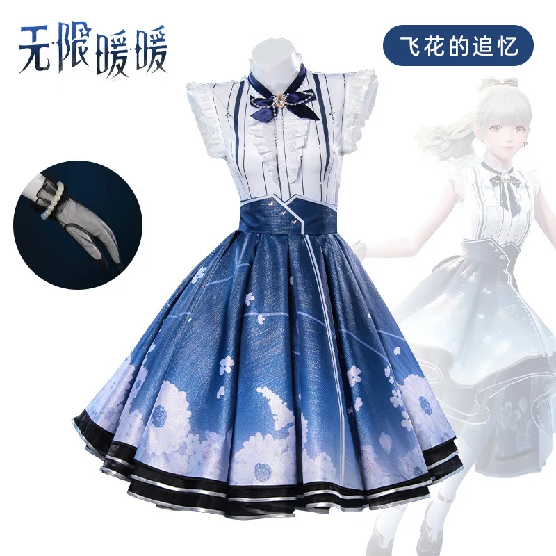 

New Infinite Warmth Fiesta Carnival Halloween Cos Cosplay Memories Of Flying Flowers Fleeting Time Anime Game Women Dress