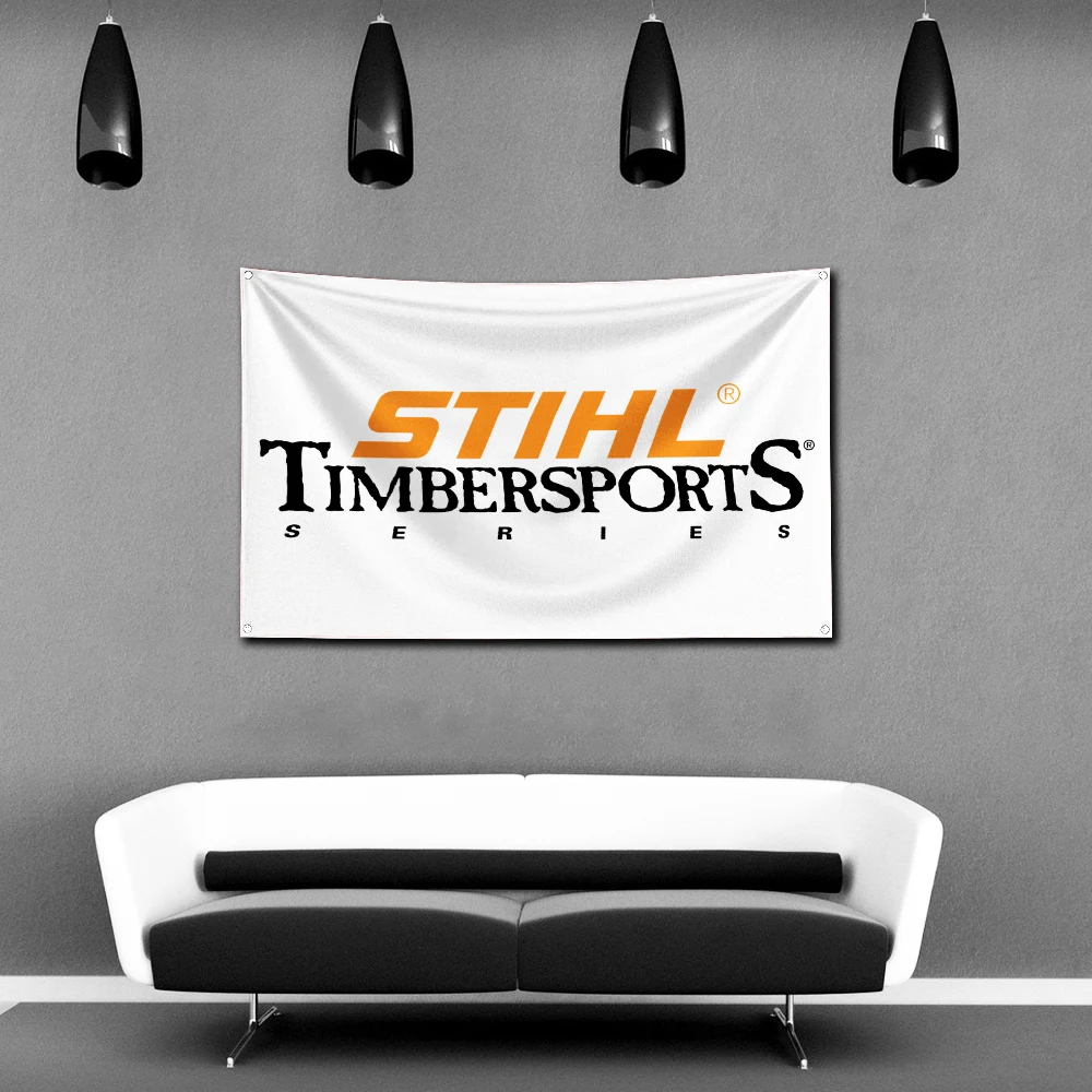 Stihl Tool Flag poliestere stampa digitale Banner 4 dimensioni per Garage Wall Art decorazione fuori porta con occhielli in ottone