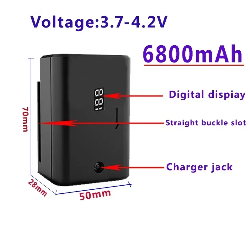 6800mAh/13600mAh Large Capacity 3.7V Chargeable Laser Level Battery for 8/12/16 Lines Leveling Tool Ing 3D 12 Line Powerful